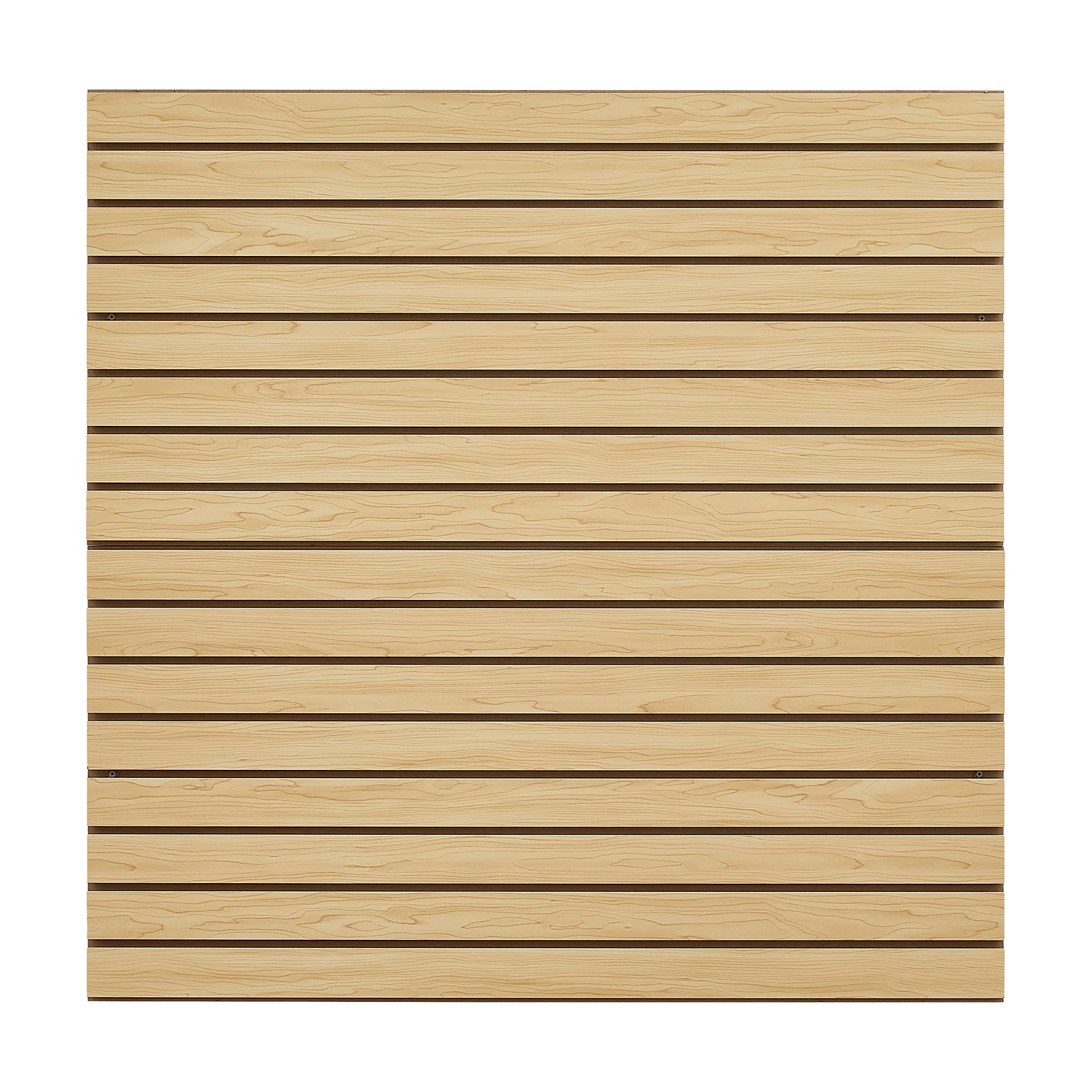 VEVOR Paneles de Pared de Listones 1220 x 1220 x 18 mm, Panel de Listones de MDF Diseño Modular con Estructura de Acoplamiento y Corte de Bricolaje para Almacenamiento y Exhibición, Color Madera