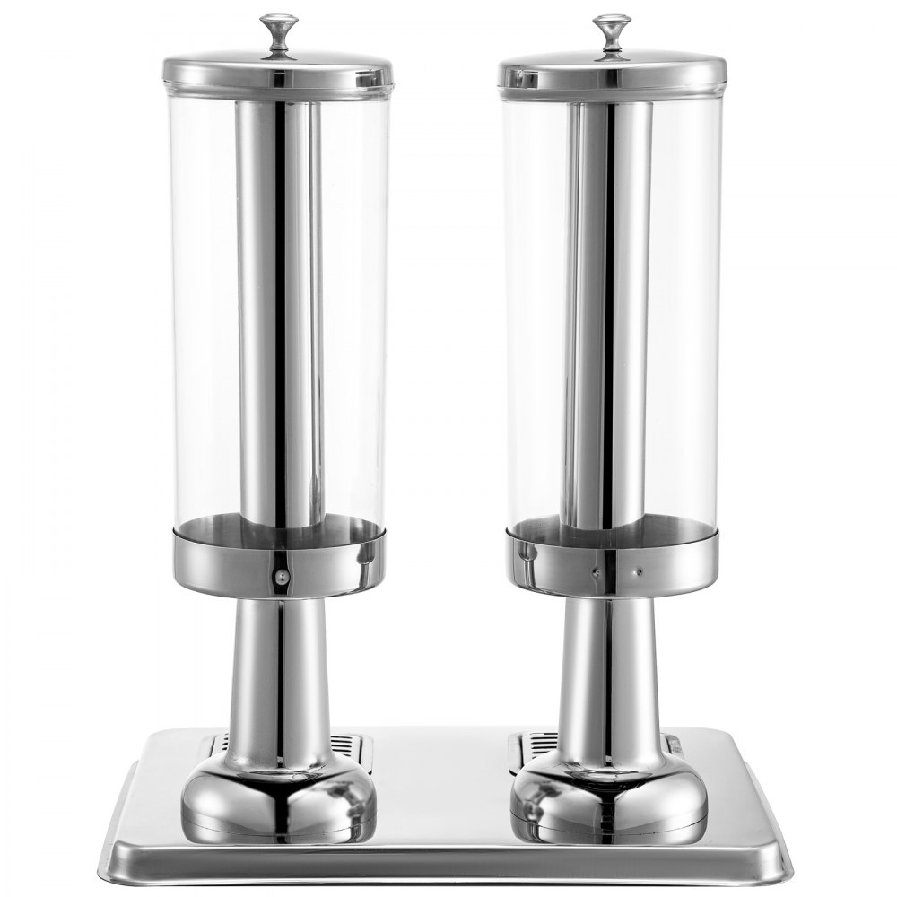 Dispensador De Bebidas Con Grifo Frío Y Caliente 11l * 2, Acero Inoxidable + Pc