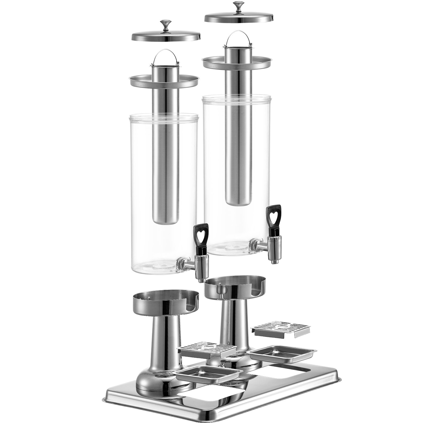 Dispensador De Bebidas Con Grifo Frío Y Caliente 11l * 2, Acero Inoxidable + Pc