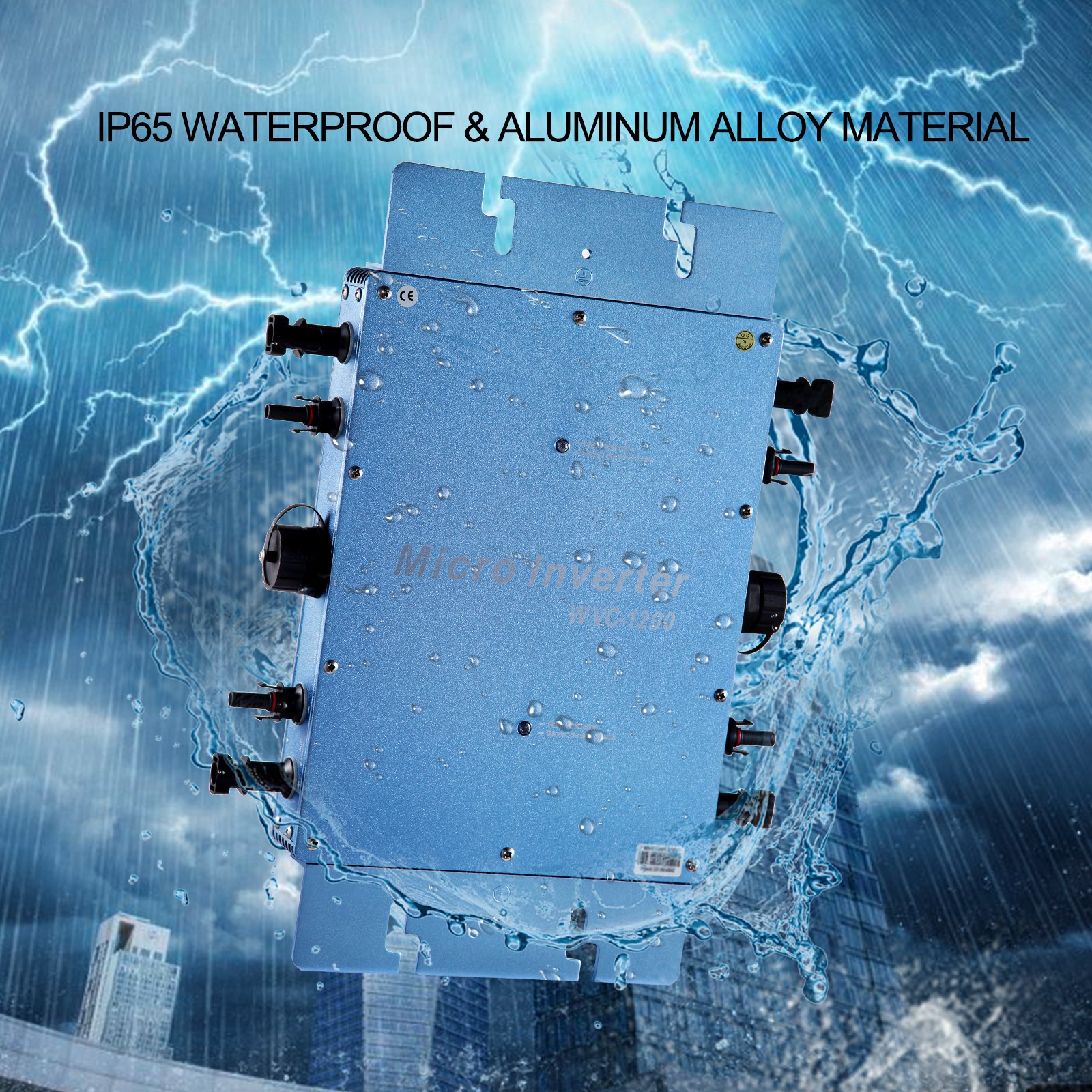 Vevor Micro Inversor Solar De Conexión A Red Inversor De Corriente 1.200 W 230 V