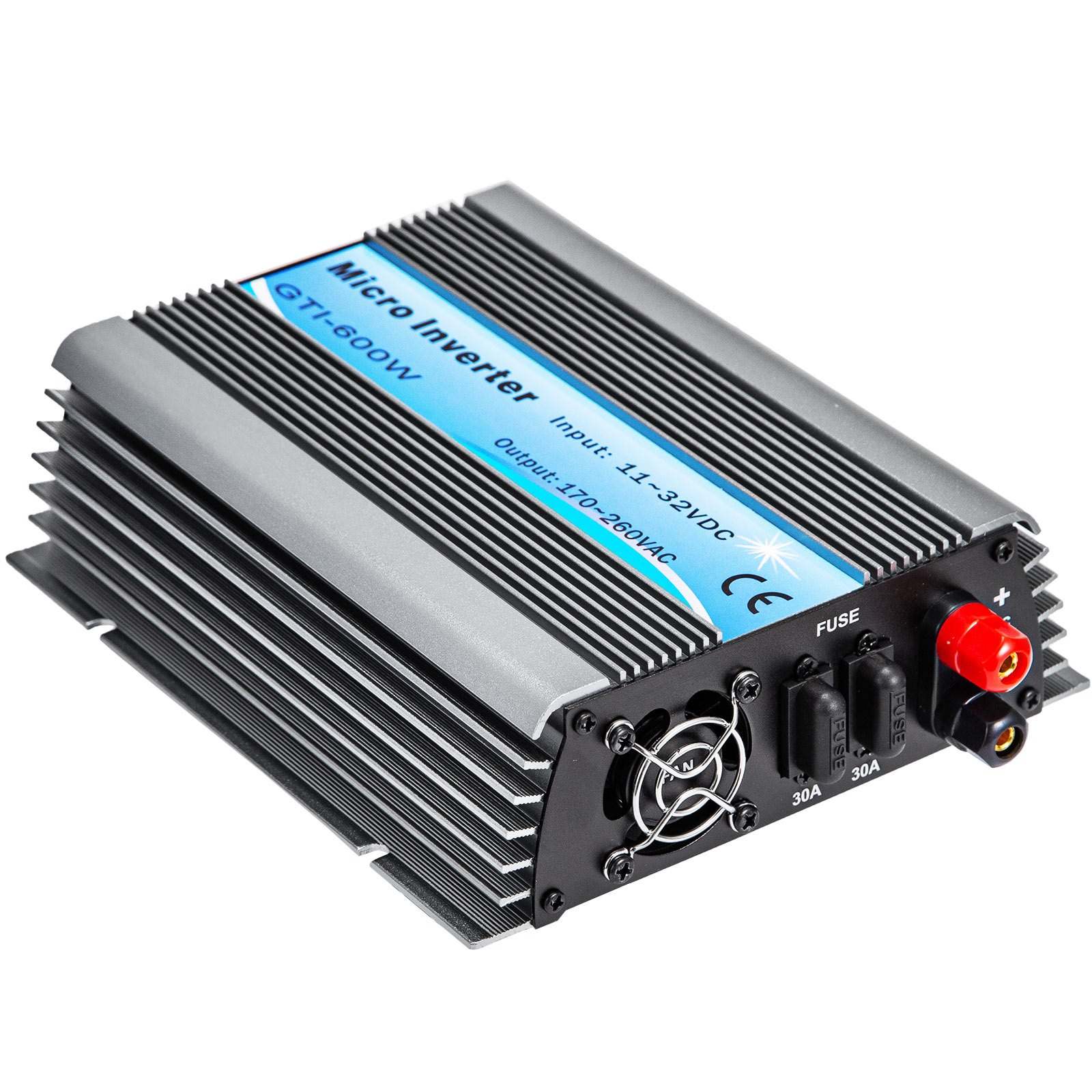 Vevor Inversor Solar De Conexión A Red, Inversor De Potencia, 600 W, Con Led