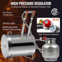VEVOR Horno de fundición de Propano 12KG Horno de Fusión Acero Inoxidable 1482 ° C