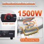 VEVOR Calentador Eléctrico Comercial de Alimentos para Buffet 6x8 Qt Recipiente Calentador de Comida para Evento Exterior 1500 W Baño María Eléctrico de Acero Inoxidable para Jardín Fiesta Barbacoa
