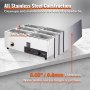 VEVOR Calentador Eléctrico Comercial de Alimentos para Buffet 6x8 Qt Recipiente Calentador de Comida para Evento Exterior 1500 W Baño María Eléctrico de Acero Inoxidable para Jardín Fiesta Barbacoa