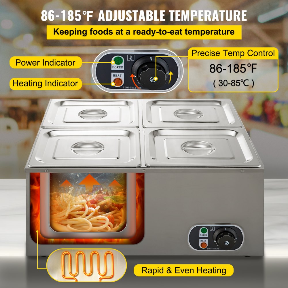 Food Warmer Stainless Steel Electric Hot Well Price Brand Good Prestige