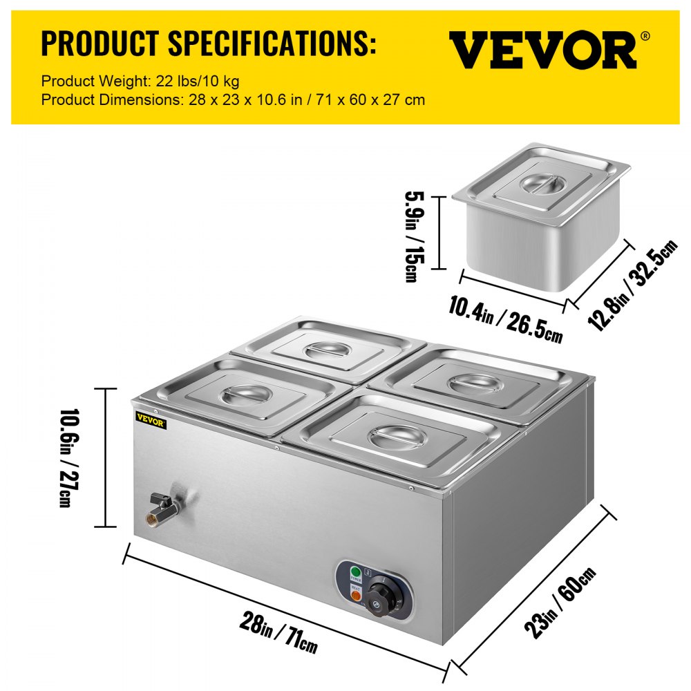 Food Warmer Stainless Steel Electric Hot Well Price Brand Good Prestige