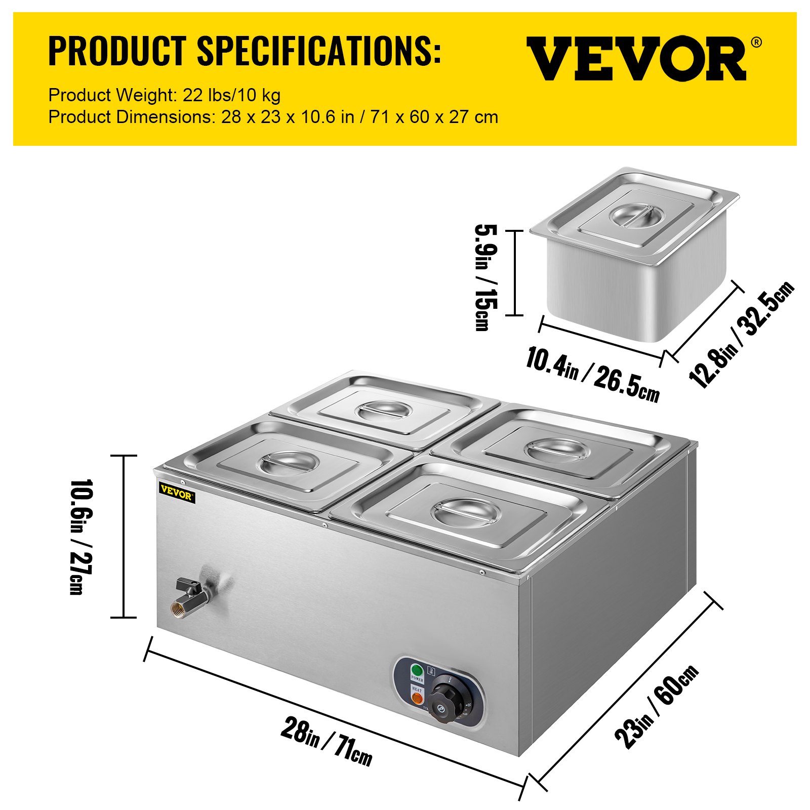 Food Warmer Stainless Steel Electric Hot Well Price Brand Good Prestige