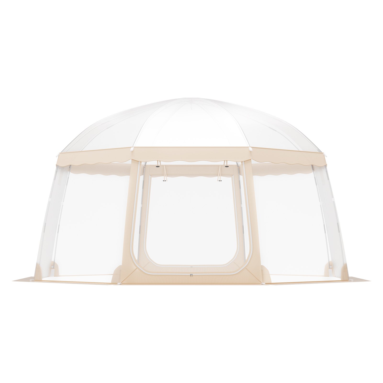 VEVOR Tienda de Campaña Deportiva 12-15 Personas 4,5x4,5x2,4 m Refugio Instantáneo Resistente a la Intemperie Transparente con Burbujas Refugio con Dosel Climático para Fútbol, Eventos Deportivos