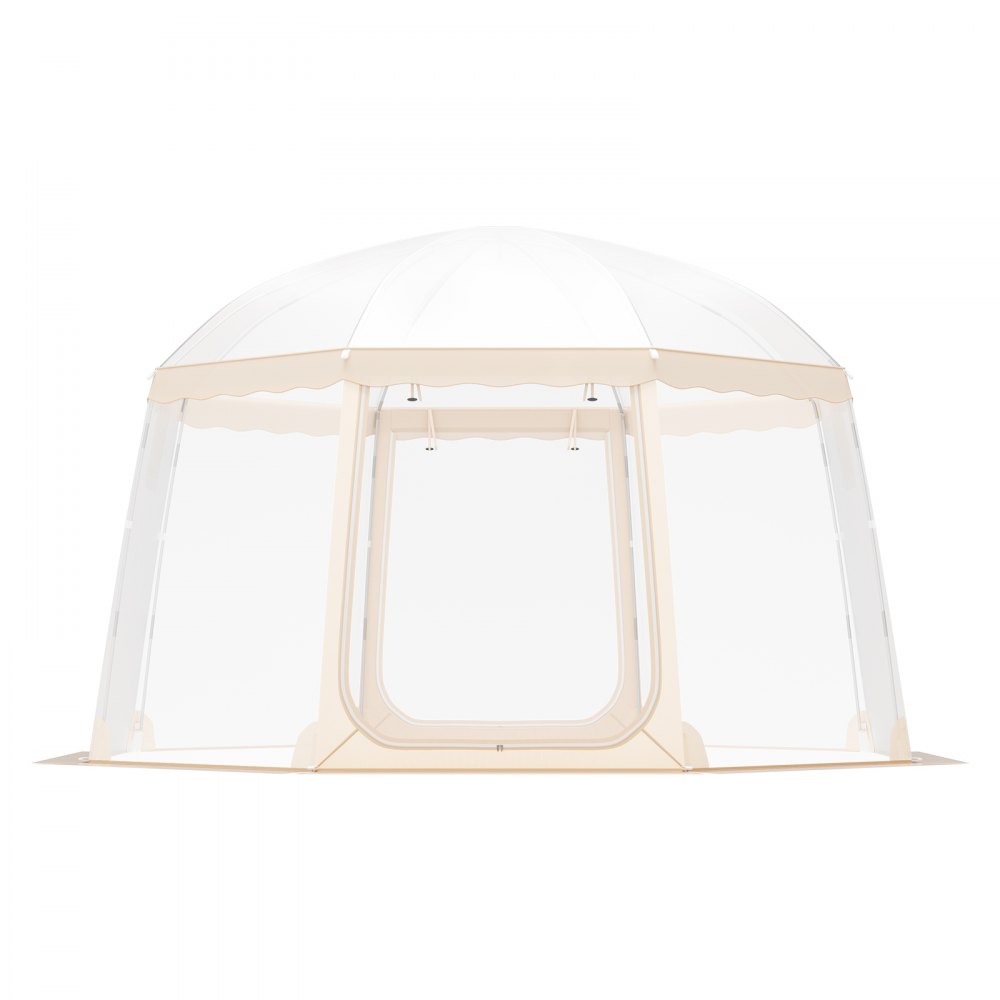 VEVOR Tienda de Campaña Deportiva 8-10 Personas 3,66x3,66x2,4 m Refugio Instantáneo Resistente a la Intemperie Transparente con Burbujas Refugio con Dosel Climático para Fútbol, Eventos Deportivos