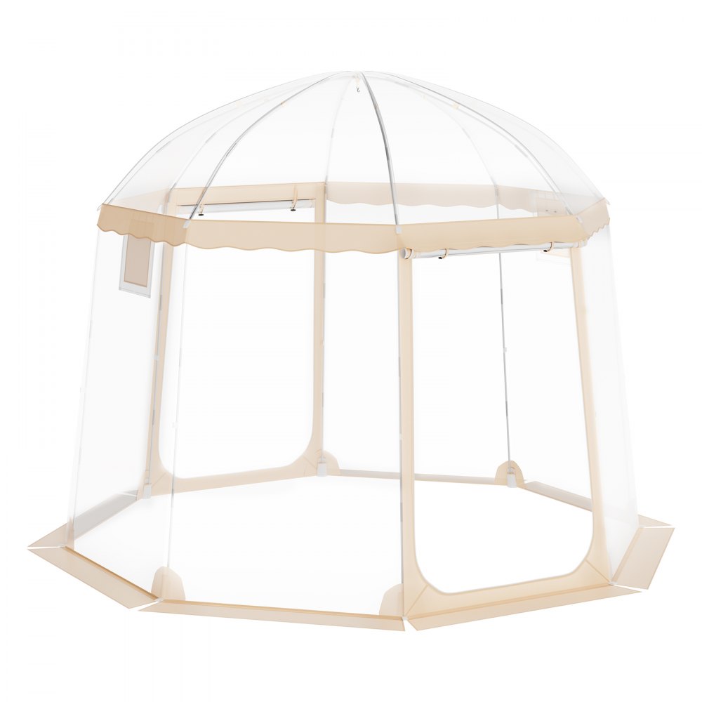 VEVOR Tienda de Campaña Deportiva 4-8 Personas 3x3x2,1 m Refugio Instantáneo Resistente a la Intemperie Transparente con Burbujas Refugio con Dosel Climático para Fútbol, Sóftbol, Eventos Deportivos
