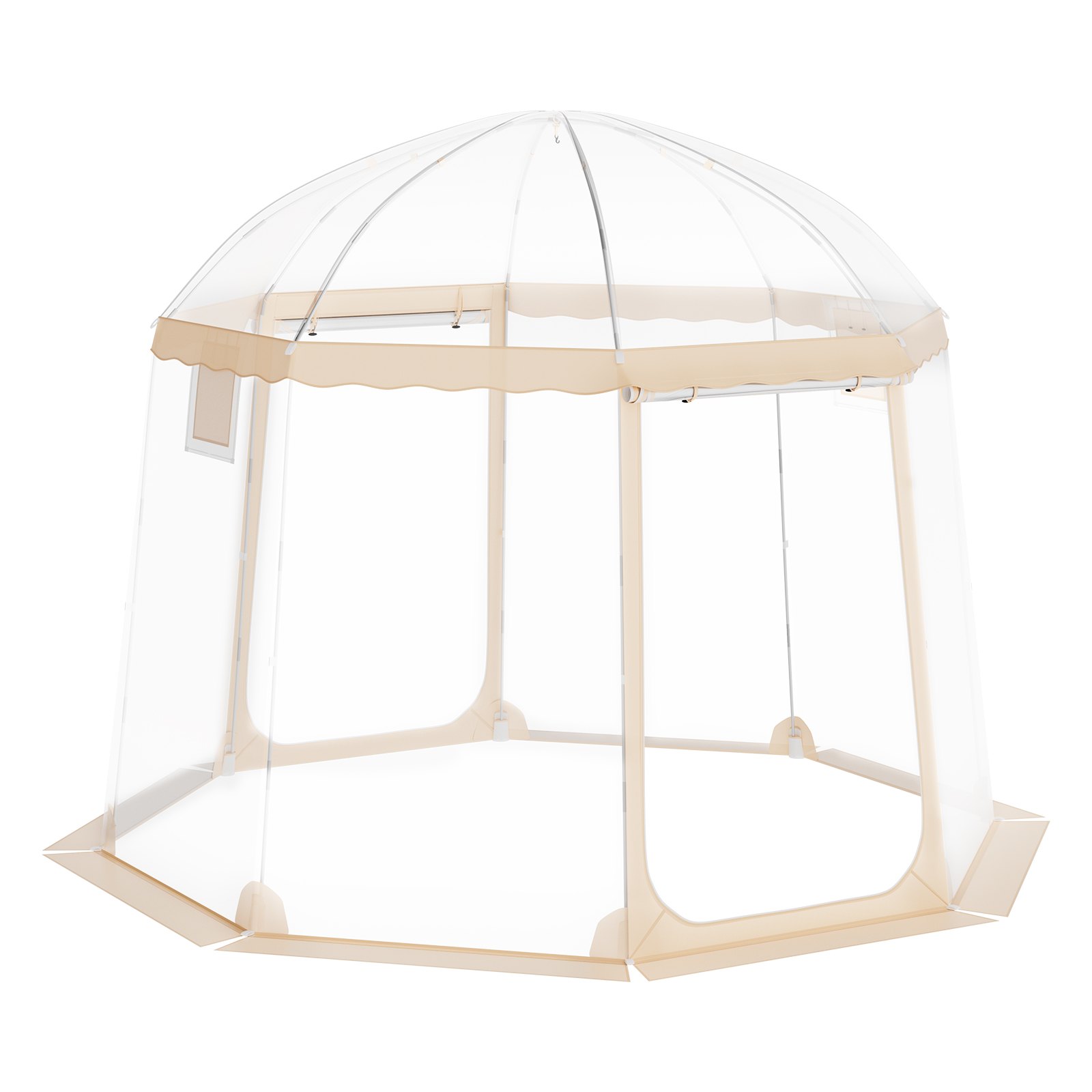 VEVOR Tienda de Campaña Deportiva 4-8 Personas 3x3x2,1 m Refugio Instantáneo Resistente a la Intemperie Transparente con Burbujas Refugio con Dosel Climático para Fútbol, Sóftbol, Eventos Deportivos