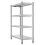 VEVOR Estantería 4 baldas de 120x48x155cm Mueble de almacenaje de acero inoxidable