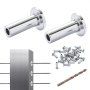 VEVOR Fundas protectoras de acero inoxidable T316 para barandilla 81 PCS de cuerda de alambre de 1/8" T316 de grado marino con broca, fácil instalación para barandilla de bricolaje, barandilla, plata