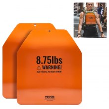 VEVOR Chaleco con Pesas Curvas Entrenamiento Fuerza 295 x 248 x 8±10 mm Naranja