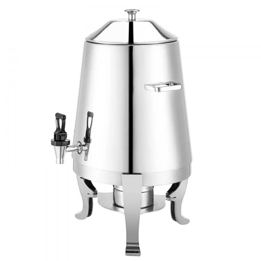 Dispensador Bebidas Plata Acero Inoxidable 3 Galones Calentamiento Combustible