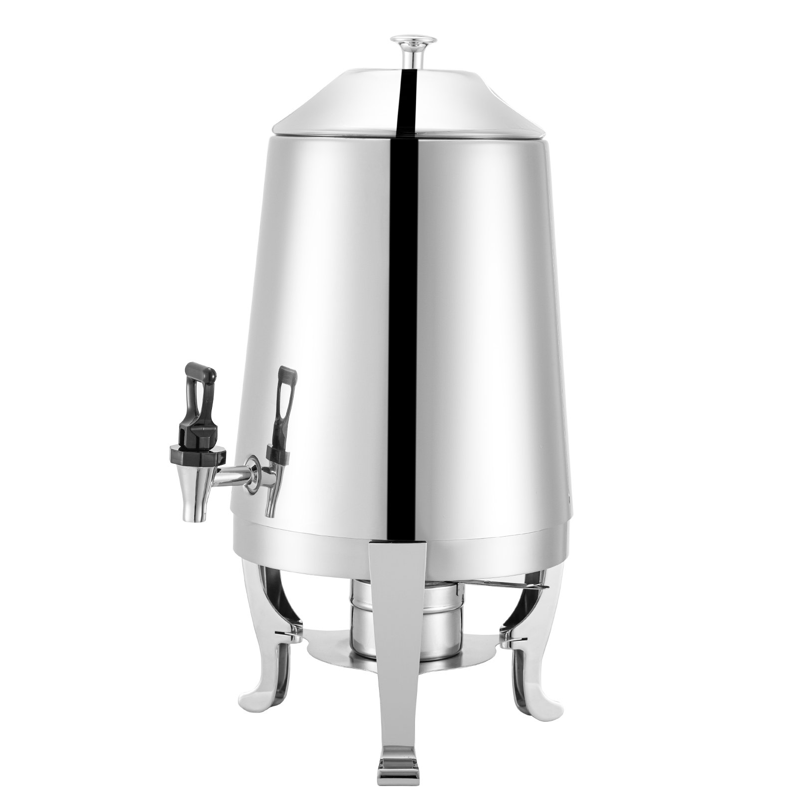 Dispensador Bebidas Plata Acero Inoxidable 3 Galones Calentamiento Combustible