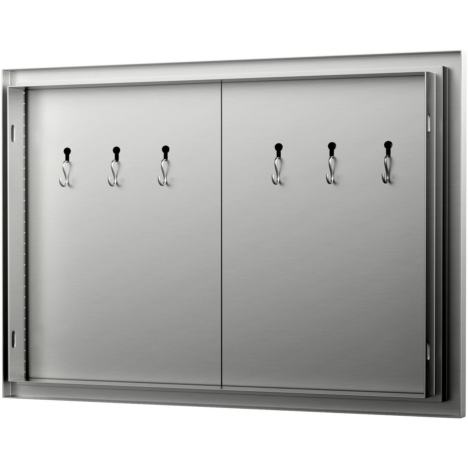 Vevor Puertas De Cocina De Acero Inoxidable Doble Puerta De Cocina 73,6 X 53 Cm
