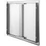 Puerta de acceso para barbacoa VEVOR de acero inoxidable con paneles dobles y diseño elegante.