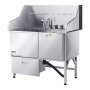 VEVOR Stainless Steel Dog Washing Station, 1275x795x1435 mm Pet Care Bathtub with Ramp, Faucet, Shower Head, Dog Bathtub with Leash for Large, Medium and Small Pets (Right Door)