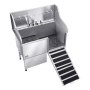 VEVOR Stainless Steel Dog Washing Station, 1275x795x1435 mm Pet Care Bathtub with Ramp, Faucet, Shower Head, Dog Bathtub with Leash for Large, Medium and Small Pets (Right Door)