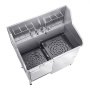 VEVOR Estación de Lavado para Perros de Acero Inoxidable, Bañera de 1275 x 795 x 1435 mm con Rampa, Grifo, Ducha, Correa y Jabonera para Mascotas Grandes, Medianas y Pequeñas, Puerta Izquierda