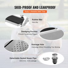 VEVOR Bañera de Acero Inoxidable para Perros 127 x 70 x 156,5 cm Bañera Peluquería Canina para Mascotas hasta 1270 mm Tina de Aseo Capacidad de 150 kg Ducha de Lavado con Grifo Escaleras a Derecha
