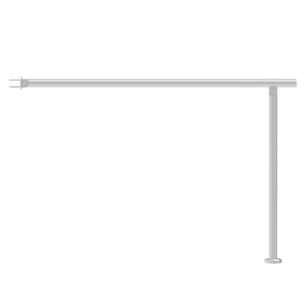 VEVOR Barandilla de Escalera 120 cm Pasamanos de Escalera para Escalones Exteriores de Acero Inoxidable Montaje en Pared y Suelo con Kit de Instalación para Personas Mayores, Porche, Terraza, Plata