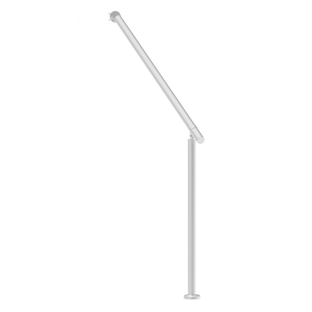 VEVOR Barandilla de Escalera 120 cm Pasamanos de Escalera para Escalones Exteriores de Acero Inoxidable Montaje en Pared y Suelo con Kit de Instalación para Personas Mayores, Porche, Terraza, Plata