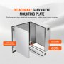 VEVOR Caja Eléctrica de Acero Inoxidable Gabinete Eléctrico 60x50x20cm IP66 Caja Impermeable Montada en Pared con Placa de Montaje Bisagra de Bloqueo para Equipos Electrónicos Eléctricos al Aire Libre