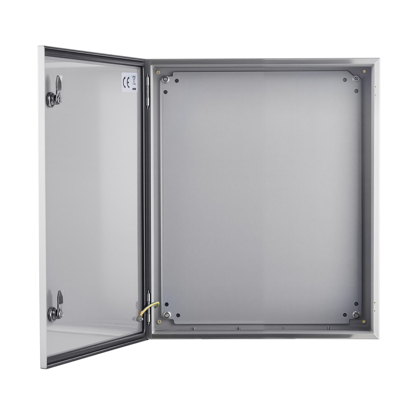 VEVOR Caja Eléctrica de Acero Inoxidable Gabinete Eléctrico 60x50x20cm IP66 Caja Impermeable Montada en Pared con Placa de Montaje Bisagra de Bloqueo para Equipos Electrónicos Eléctricos al Aire Libre