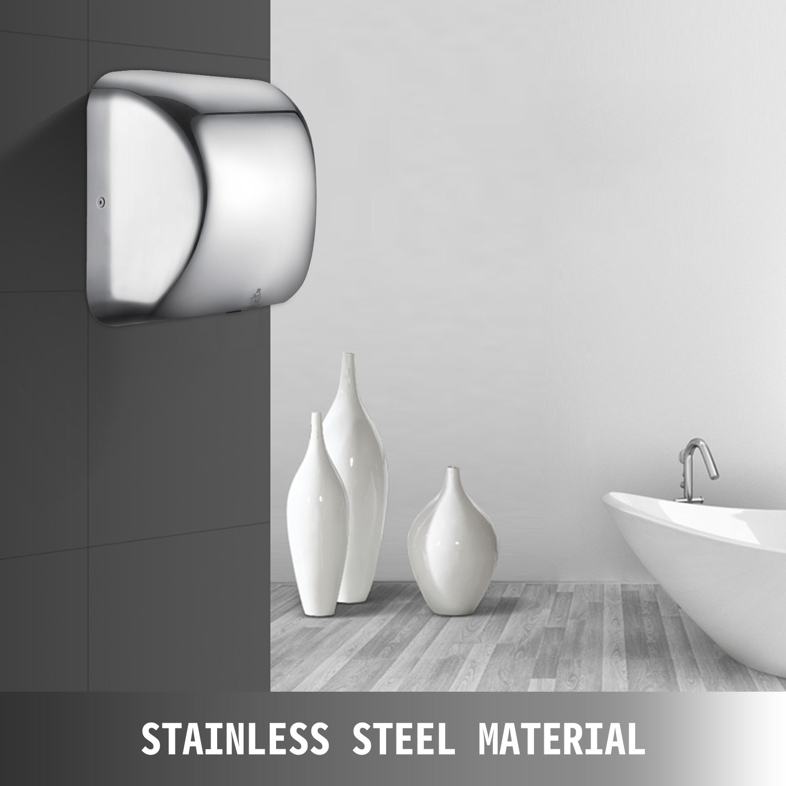 Secador De Manos Eléctrico Secamanos Comercial 1800w Acero Inoxidable