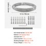 VEVOR Cable de Acero Inoxidable 316 Diámetro de 3,2 mm, Rollo de Cuerda de Alambre 12,2 m, Resistencia a la Rotura de 7,1 KN, Construcción de 7 x 7,  para Barandillas de Terraza, Enrejados de Jardín