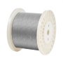 VEVOR wire rope set, 3.18mm x 305m, 316 stainless steel cable with cutter and gloves, 7.1kN breaking strength, 7 x 7 strands, construction grade for handrails, stairs, terraces, outdoor fences