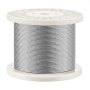 VEVOR wire rope set, 3.18mm x 305m, 316 stainless steel cable with cutter and gloves, 7.1kN breaking strength, 7 x 7 strands, construction grade for handrails, stairs, terraces, outdoor fences