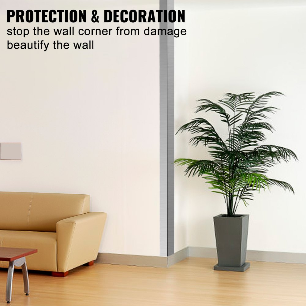 Vevor 10pcs Perfil De Protección Angular Acero Inoxidable 0,5x0,5x48 Pulgadas