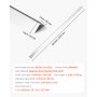 VEVOR Protector de Esquinas de Pared de Acero Inoxidable, 25 x 25 x 1217 mm, Borde de Acero Inoxidable 304 en Ángulo de 90 Grados para el Hogar, la Oficina, con Cinta Adhesiva de 3 m, 10 uds