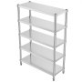 VEVOR Estantería de Almacenamiento para Cargas Pesadas 122x47x183 cm Estantería acero inoxidable almacenaja Estantes de Cocina de Acero Inoxidable Capaz de Colocar Una Variedad Electrodomésticos