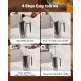 VEVOR Cafetera de Prensa Francesa de Acero Inoxidable, 1,5 L, con Filtro, Grande, de Doble Pared, con Aislamiento, para Café Frío, para Camping, Viajes, Hogar, Cocina, Plata, 190 x 115 x 245 mm