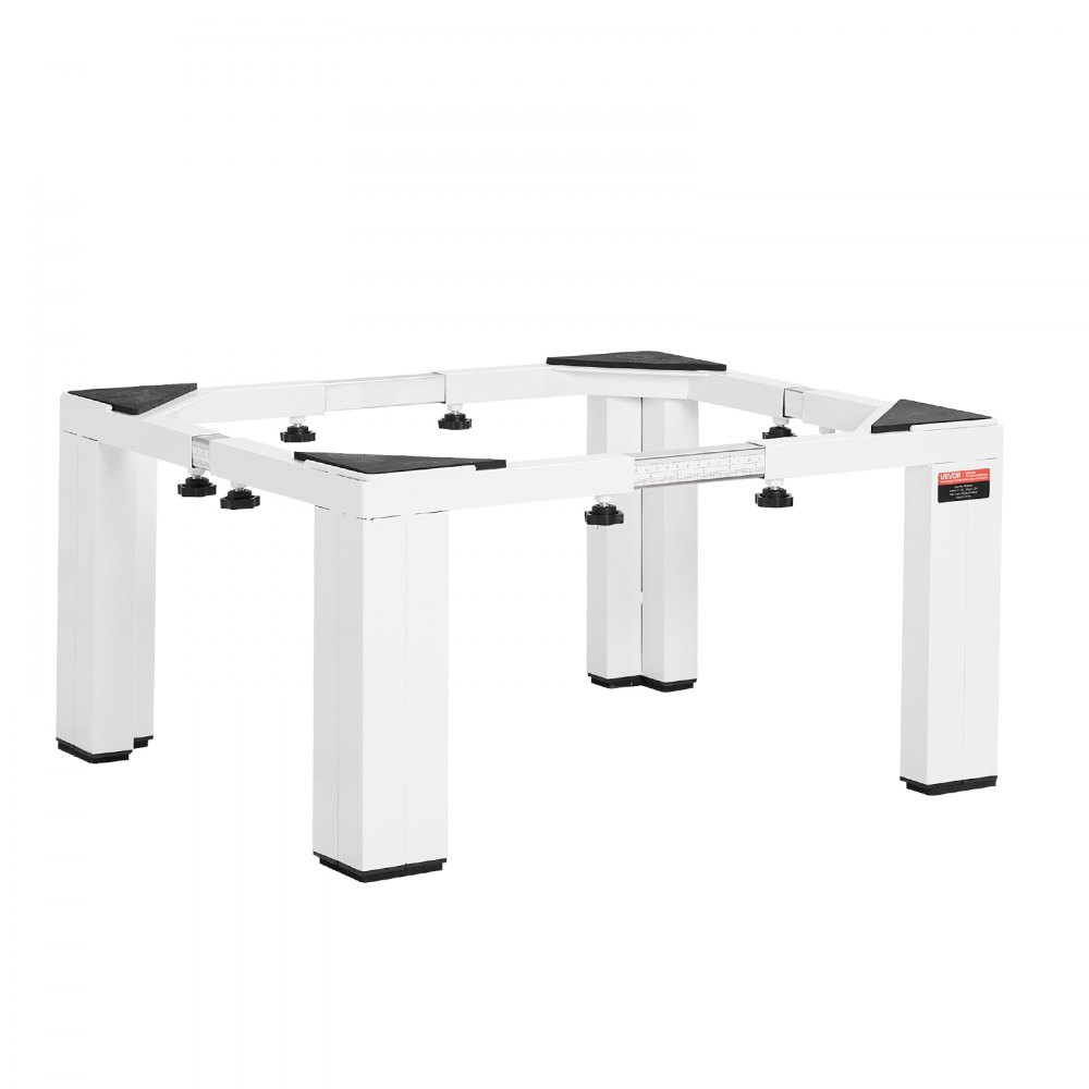 VEVOR Soporte Ajustable para Lavadora Alto de 300 mm, Base de Lavadora de Acero Resistente, Capacidad de Carga de 544 kg, Pedestal Universal para Secadora, Patas Antideslizantes, 1 Pieza, Blanco