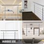 VEVOR Barandillas de Acero Inoxidable 1,5m Pasamanos de Acero Inoxidable con 5 Barras Altura Total 100-104 cm Pasamanos de Acero Inoxidable con Barras Transversales de Seguridad y Apariencia Elegante