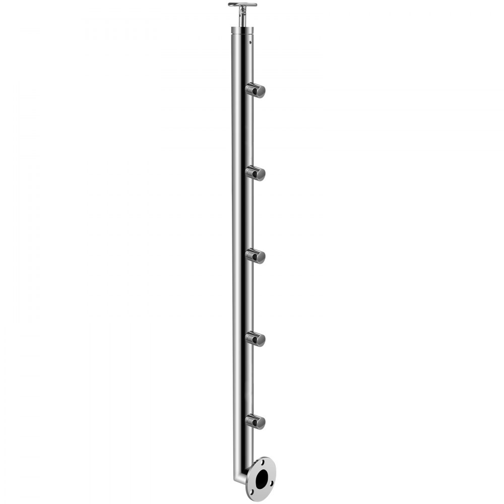 Vevor Poste Para Pasamanos Con 5 Barras De 100 Cm Barandillas Acero Inoxidable