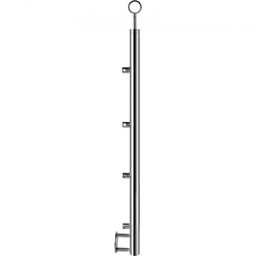 Vevor Poste Para Pasamanos Con 4 Barras De 110 Cm Barandillas Acero Inoxidable