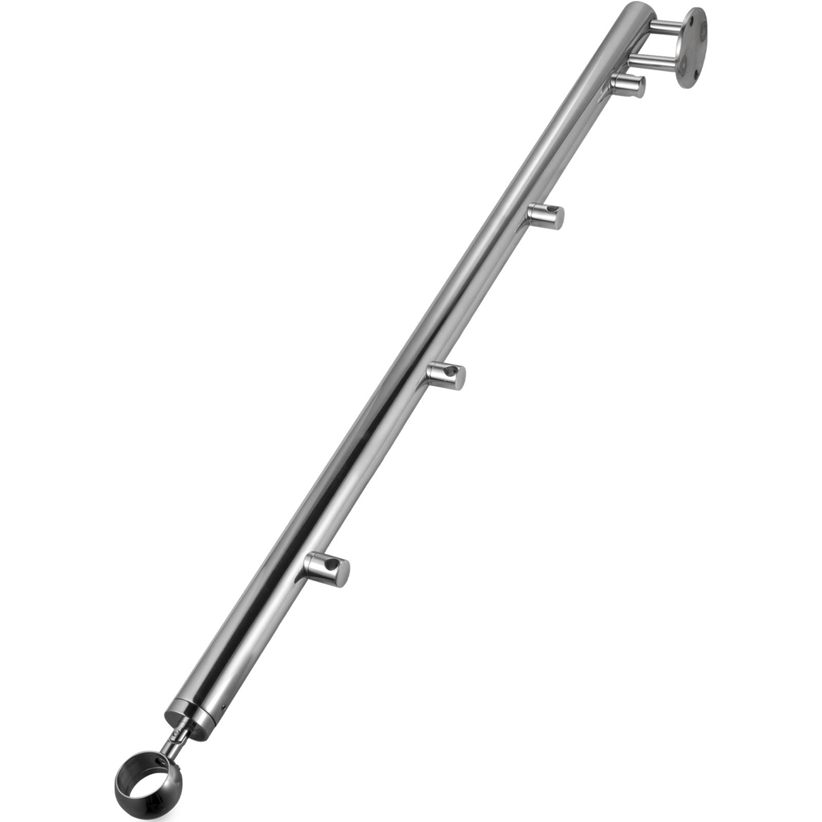 Vevor Poste Para Pasamanos Con 4 Barras De 110 Cm Barandillas Acero Inoxidable