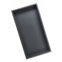 VEVOR Nicho de Ducha Empotrado 33x63,5x10,2 cm Estante Divisor de Pared de Acero Inoxidable Organizador de Jabón y Champú con Marco Sellado Impermeable Duradero Fácil de Instalar para Baño, Negro