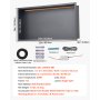 VEVOR Nicho de Ducha Empotrado 33x63,5x10,2 cm Estante Divisor de Pared de Acero Inoxidable Organizador de Jabón y Champú con Tira LED Sellado Impermeable Duradero Fácil de Instalar para Baño, Negro
