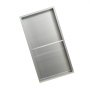 VEVOR Shower Niche, 10.16x33.02x63.5 cm, Double-Layered Wall Niche with Hollowed-Out Partition, Stainless Steel Shampoo Storage Organizer, Shower Shelf, Silver for Bathroom