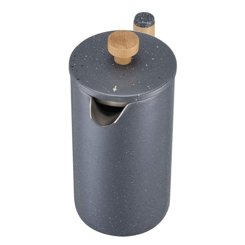 VEVOR Cafetera de Prensa Francesa 1 L Acero Inoxidable con Filtro, Tetera Grande con Aislamiento de Doble Pared, a Café Frío, Ideal para Camping, Viajes, Hogar y Cocina, Gris, 180 x 105 x 220 mm
