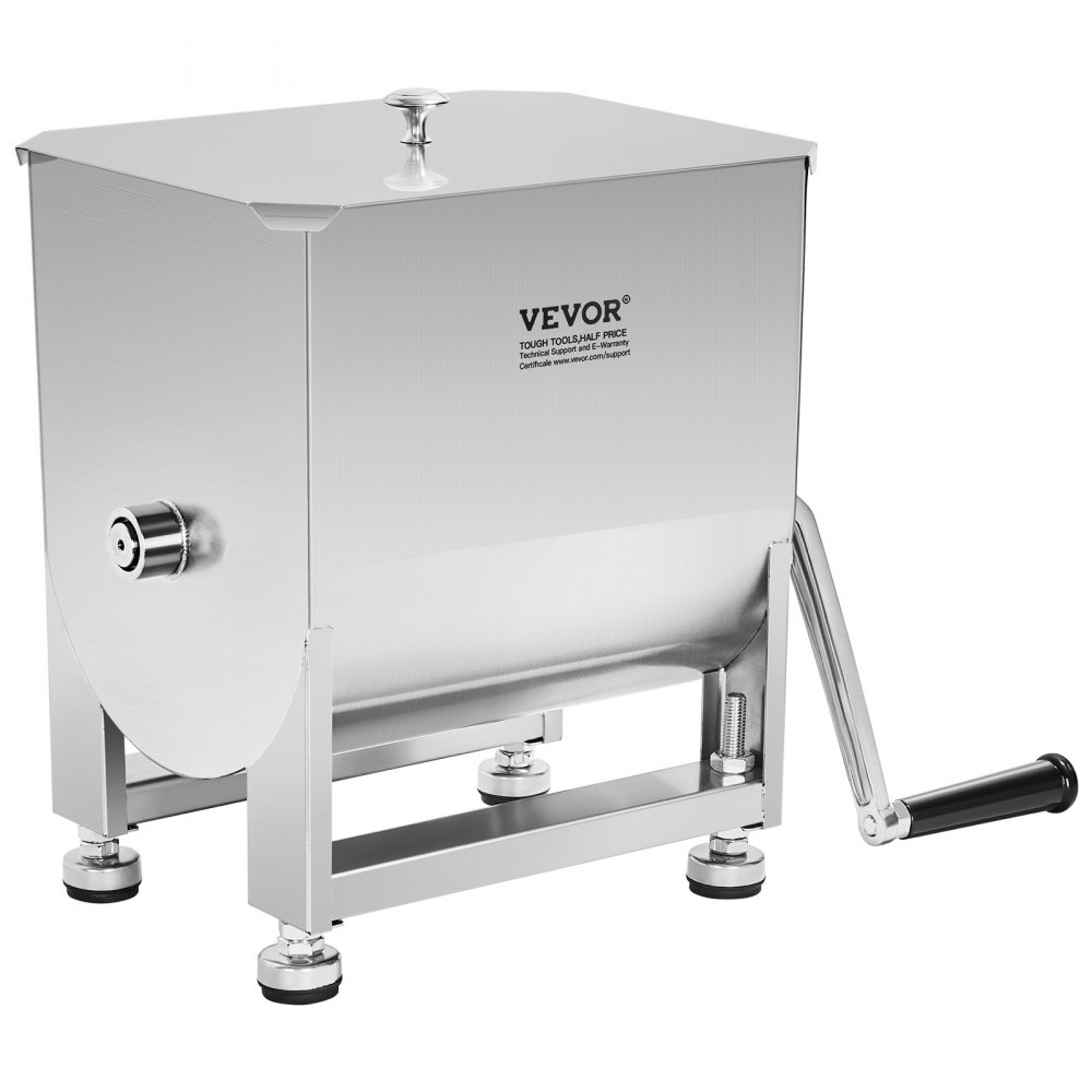 VEVOR Mezclador Manual de Carne de 10 L de Acero Inoxidable 460 x 230 x 410 mm