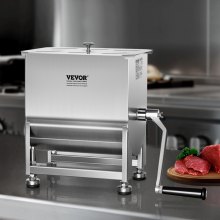 VEVOR Mezclador Manual de Carne de 10 L de Acero Inoxidable 460 x 230 x 410 mm