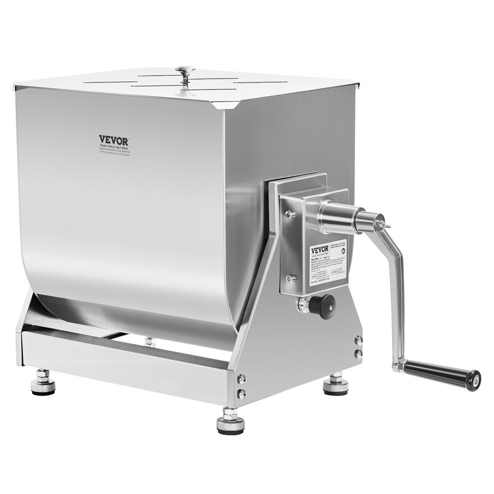VEVOR Mezclador de Carne Manual con Inclinación de 20 L Acero 610 x 345 x 465 mm